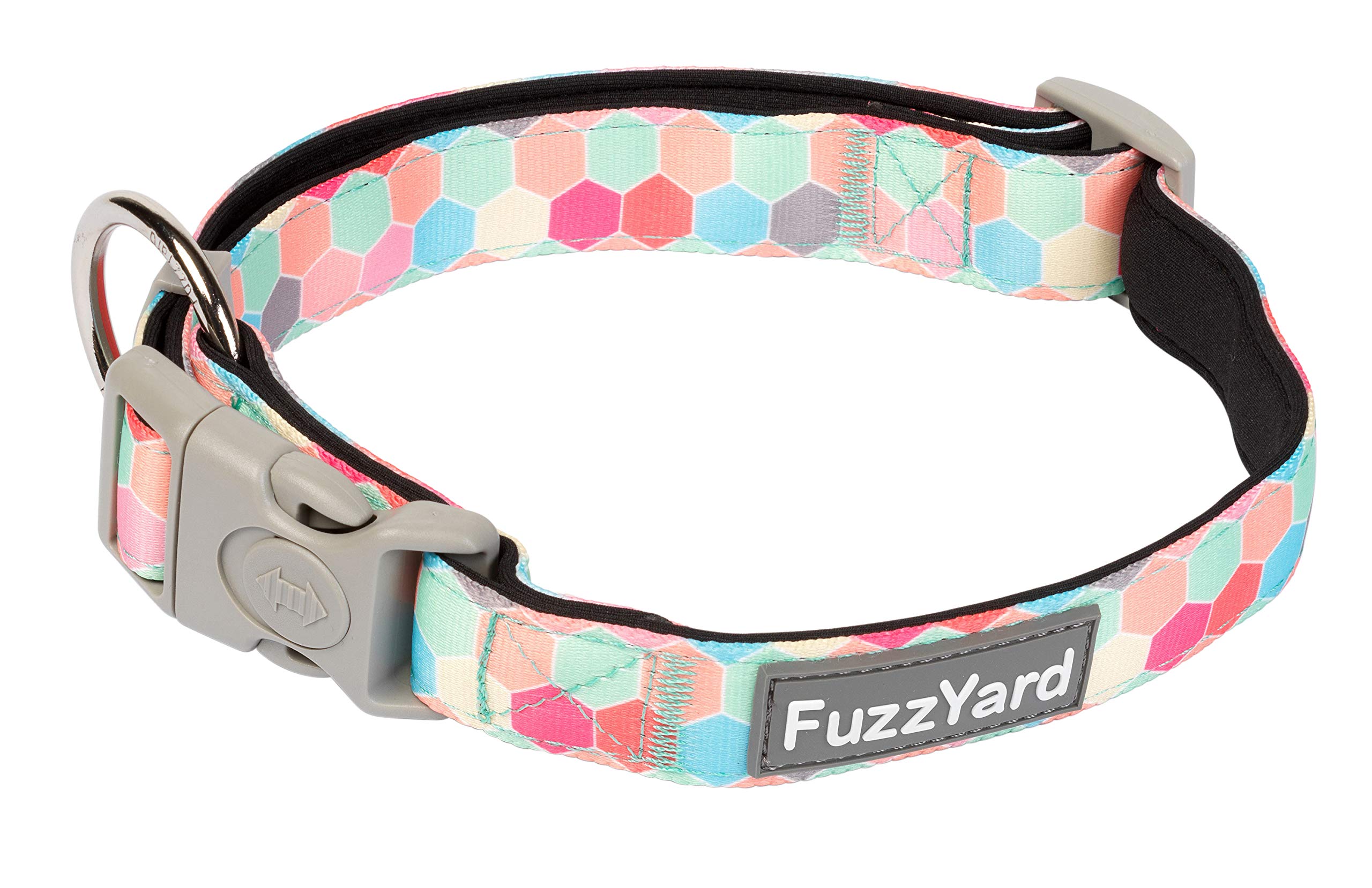 FuzzYardThe Hive Dog Collar, L, Multicolor