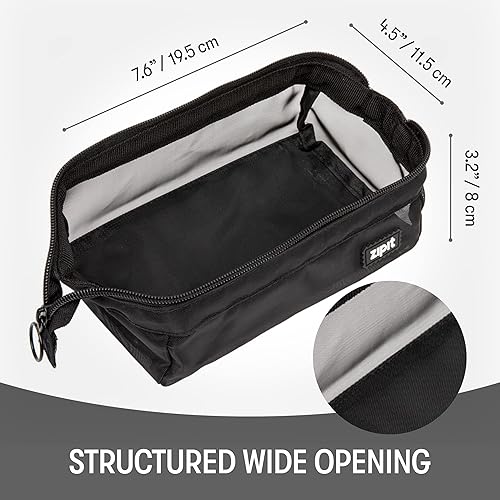 Miniatura 2 de ZIPIT Estuche de malla para lápices, bolsa con cremallera de gran capacidad para la escuela, bolsa de papelería para adolescentes, niñas, niños y
