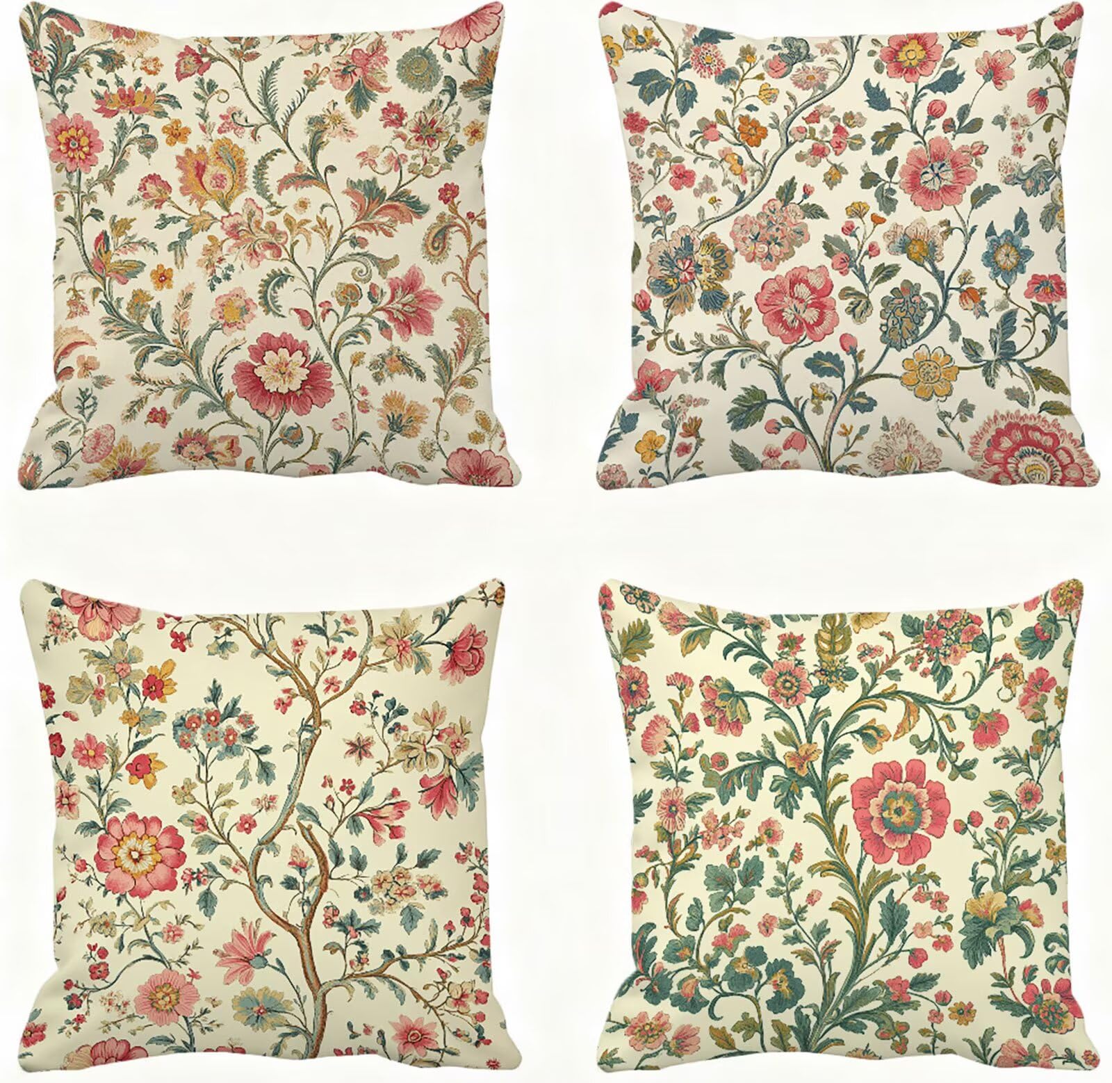 Verde Funda Cojin 60x60 Rural Funda Almohada 60x60 Cojines Sofa Súper Suave Fundas Cojines Decorativos Fundas Almohadas 4 Piezas Almohada Cervicales y Cuello, para Hogar Cama Salon Decoracion E - 759