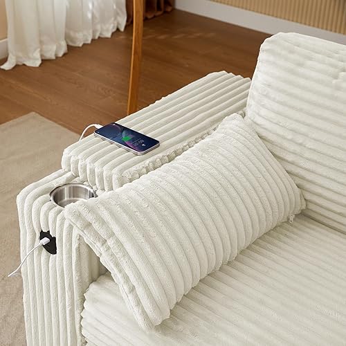 Miniatura 131 de sofá cama de terciopelo de 58 pulgadas, convertible 3 en 1 con bolsa de almacenamiento y respaldo ajustable, perfecto para espacios pequeños, sala 7