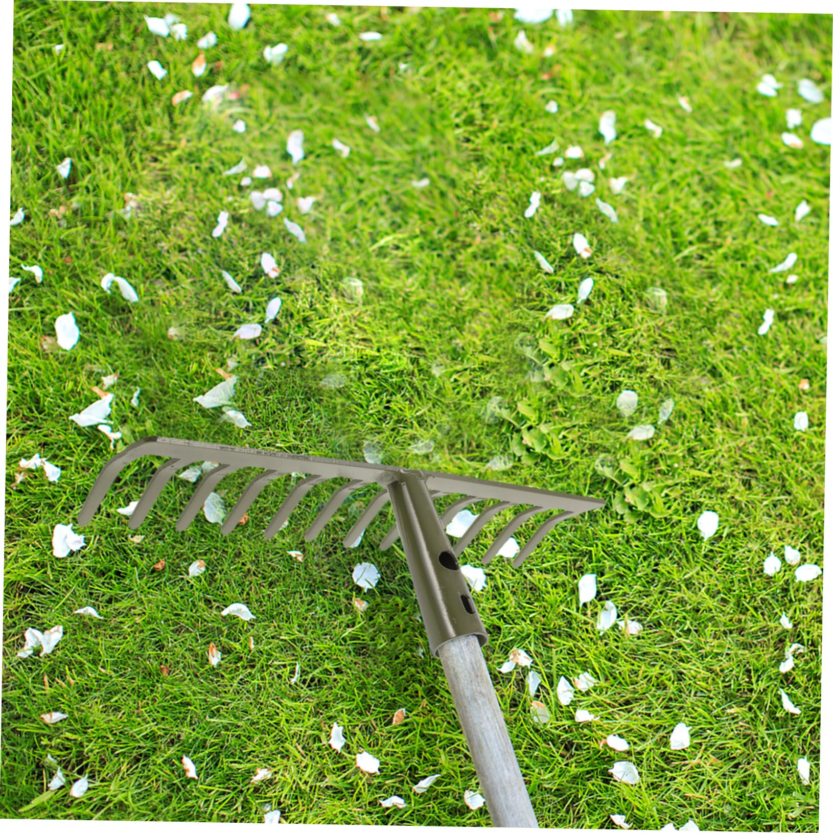 HOMSFOU 2pièces Râteau De Jardin à Dents Outil De Jardinage pour Enlever Entretenir Plantes sans pour