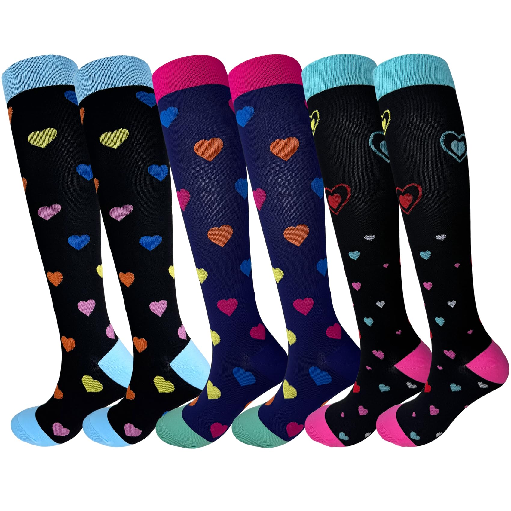 Lot de 6 paires de chaussettes de sport larges pour femme, respirantes et confortables pour infirmière, athlétisme, course à pied, voyage
