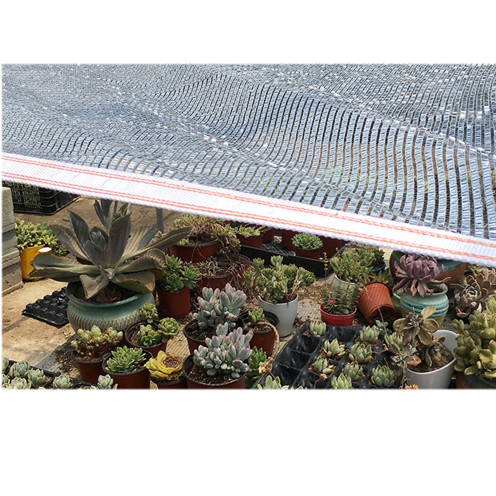 Malla de protección solar para balcón, invernadero, patio, coche, lámina de aluminio, 2 x 10 m