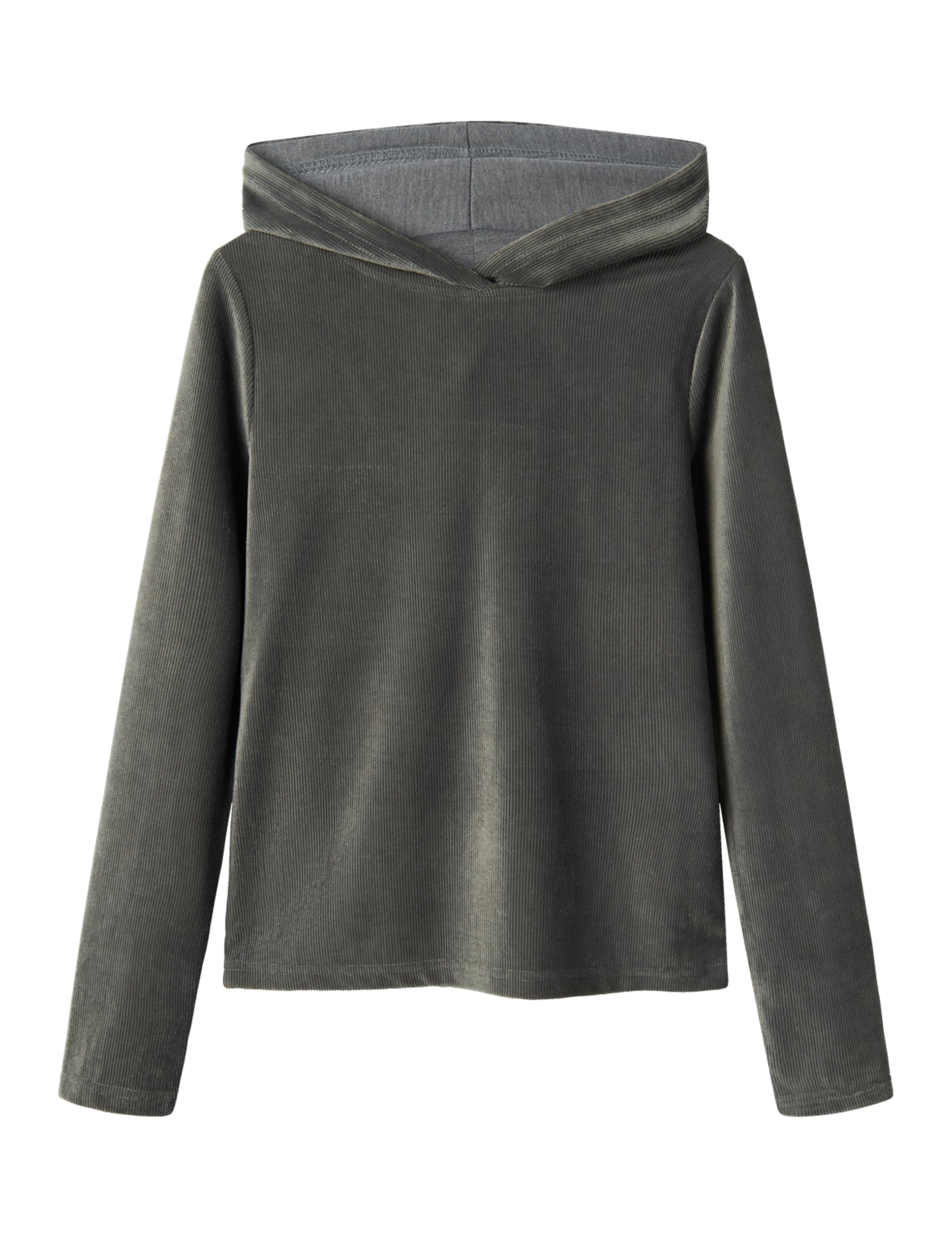 NAME IT Dziewczęca Nkforinge Ls Slim Vel Top Wh koszulka z długim rękawem, Mulled Basil, 122-128
