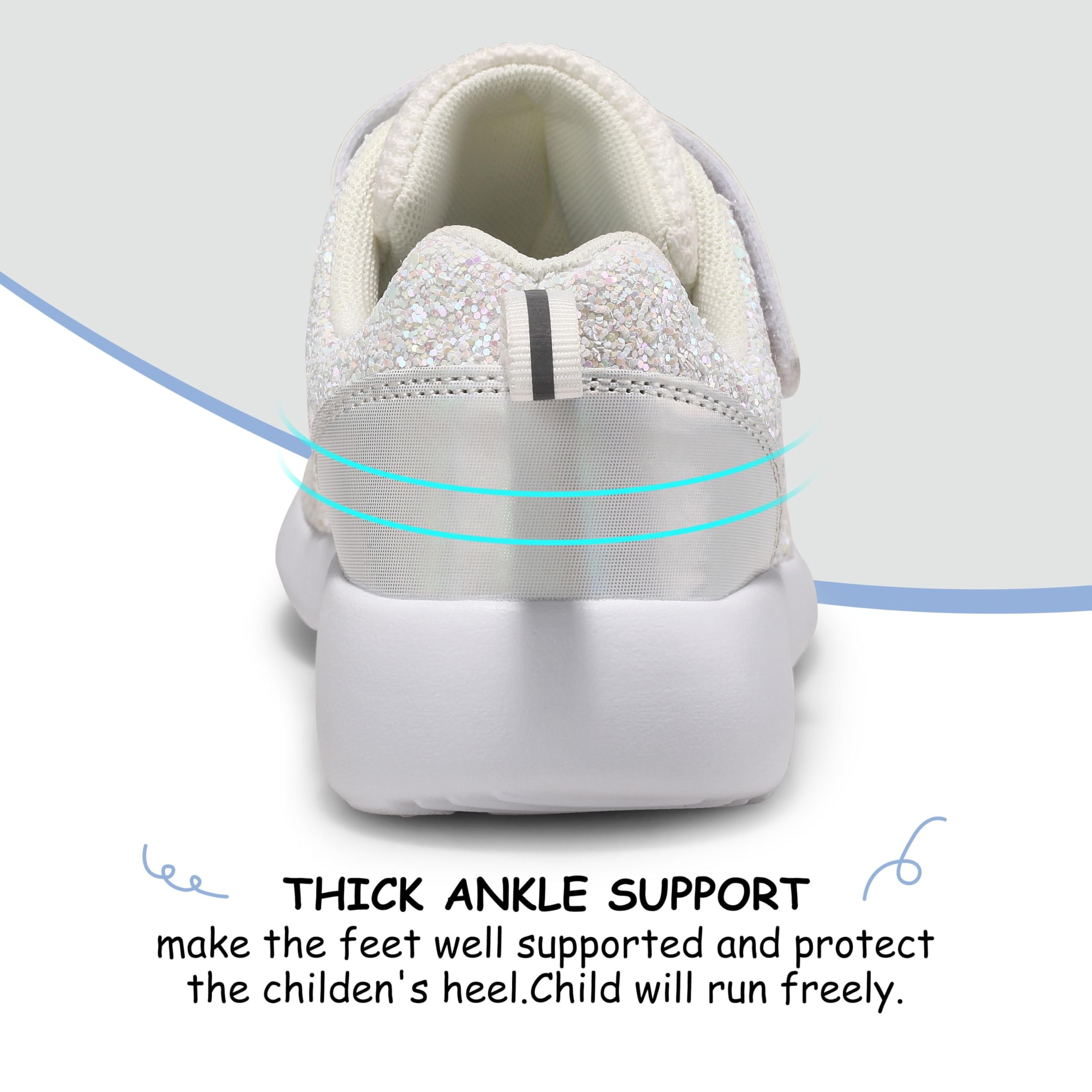 Mädchen Schuhe Kinder Turnschuhe Glitzer Sportschuhe Laufschuhe Hallenschuhe Sneakers Klettverschluss Tennisschuhe Festliche für Jugendliche