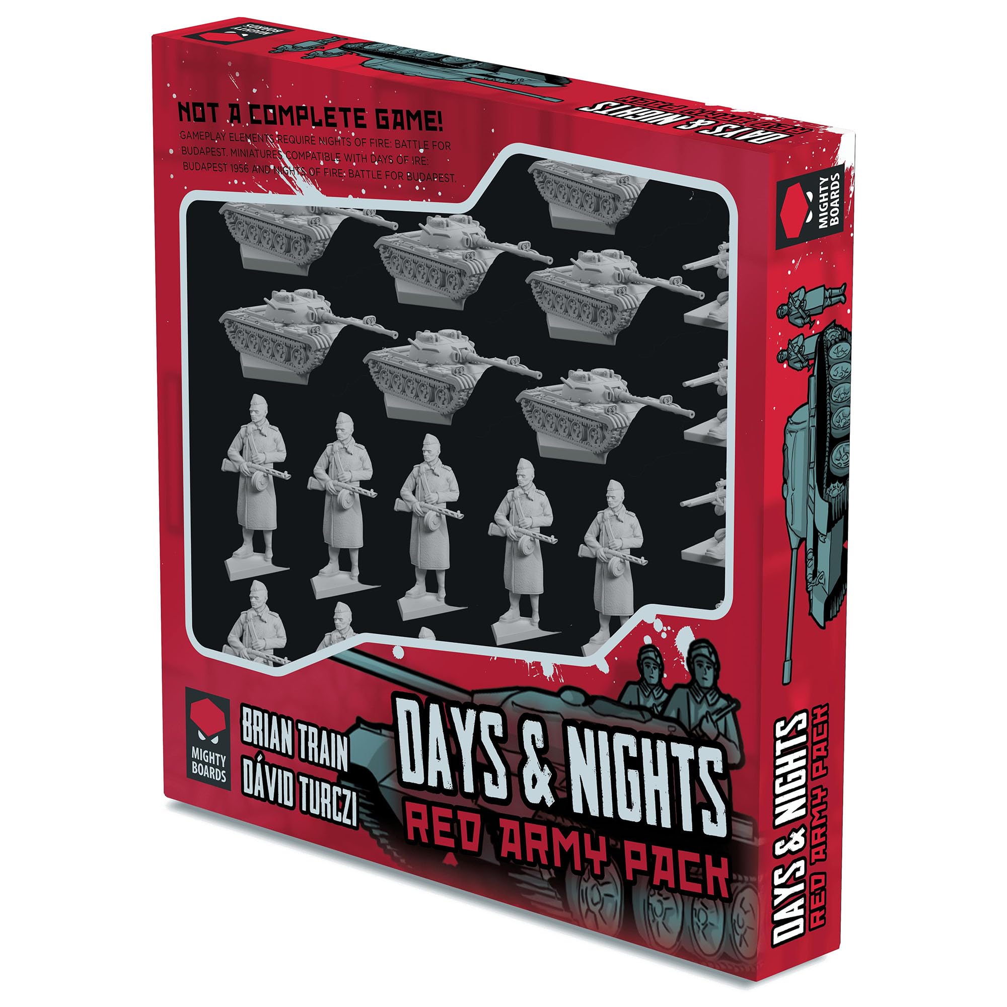 Days & Nights: Red Army Pack - Expansion Add On - 28 Miniatures & Card Pack, Board Game Accessory, For Nights of Fire & Days Of Ire