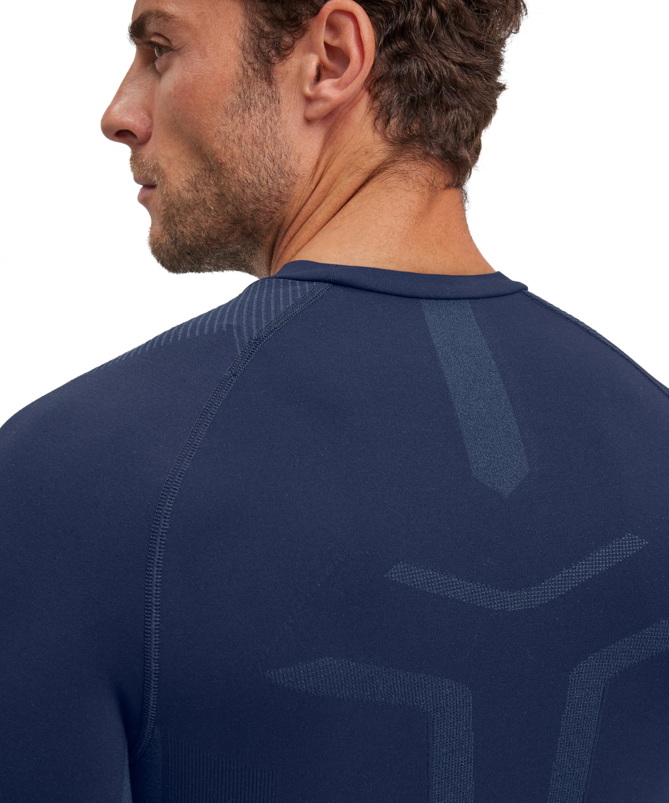 FALKE Herren Warm Round Neck Funktionsshirt Langarm schnelltrocknendes atmungsaktives nachhaltiges Funktionsmaterial für milde bis kalte Temperaturen warme Funktionsunterwäsche 1 Stück | thermoregulierend für warme bis kalte Temperaturen
