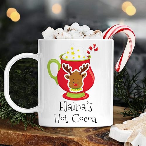 Personalized Hot Cocoa Cup with Kids Name Penguin Unbreakable Child's Mug Dishwasher Safe BPA Free