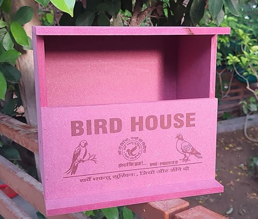 Pink Bird House for Doves and Pigeons with Ventilation, Waterproof