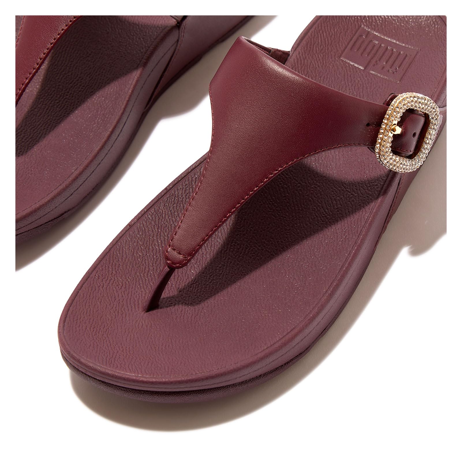 Fitflop Lulu - Sandalias de Piel Con Hebilla de Cristal SandaliaMujer