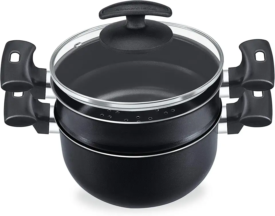 Cozivapor 18 com Tp. Vidro Alumínio Fortaleza Preto