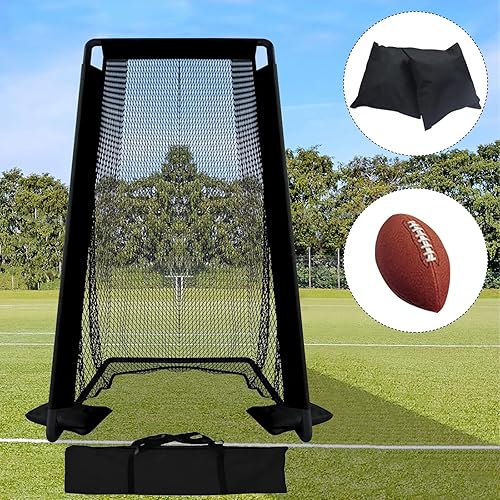 Miniatura 2 de Red de jaula de fútbol para patadas, red de fútbol de 81 x 41 pulgadas, jaula de fútbol para patio trasero, red de lanzamiento de fútbol portátil,