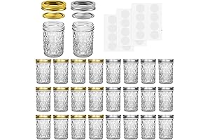 8 oz Mason Jars with Lids for Canning and Storage (24 Pack)