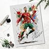 Cristiano Ronaldo Art Style Signed Poster Print | Portugal Football Art Gift | CR7 Soccer Memorabilia Merchandise | Limited Edition Autograph Wall Art Home Decor (A4 Unframed)