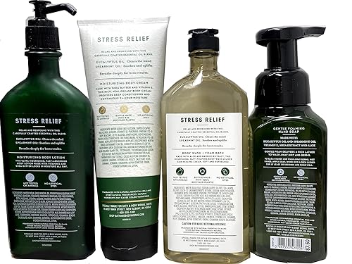 Paquete con juego de regalo de 5 piezas de menta verde de eucalipto de Bath and Body Works, loción corporal, gel de ducha, crema corporal de