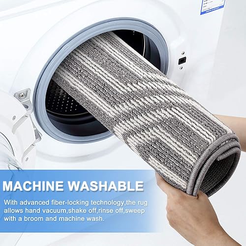 Miniatura 5 de KMAT Tapete para puerta de interior y almohadilla de agarre extra antideslizante absorbente tapete interior para entrada lavable a máquina tapete de