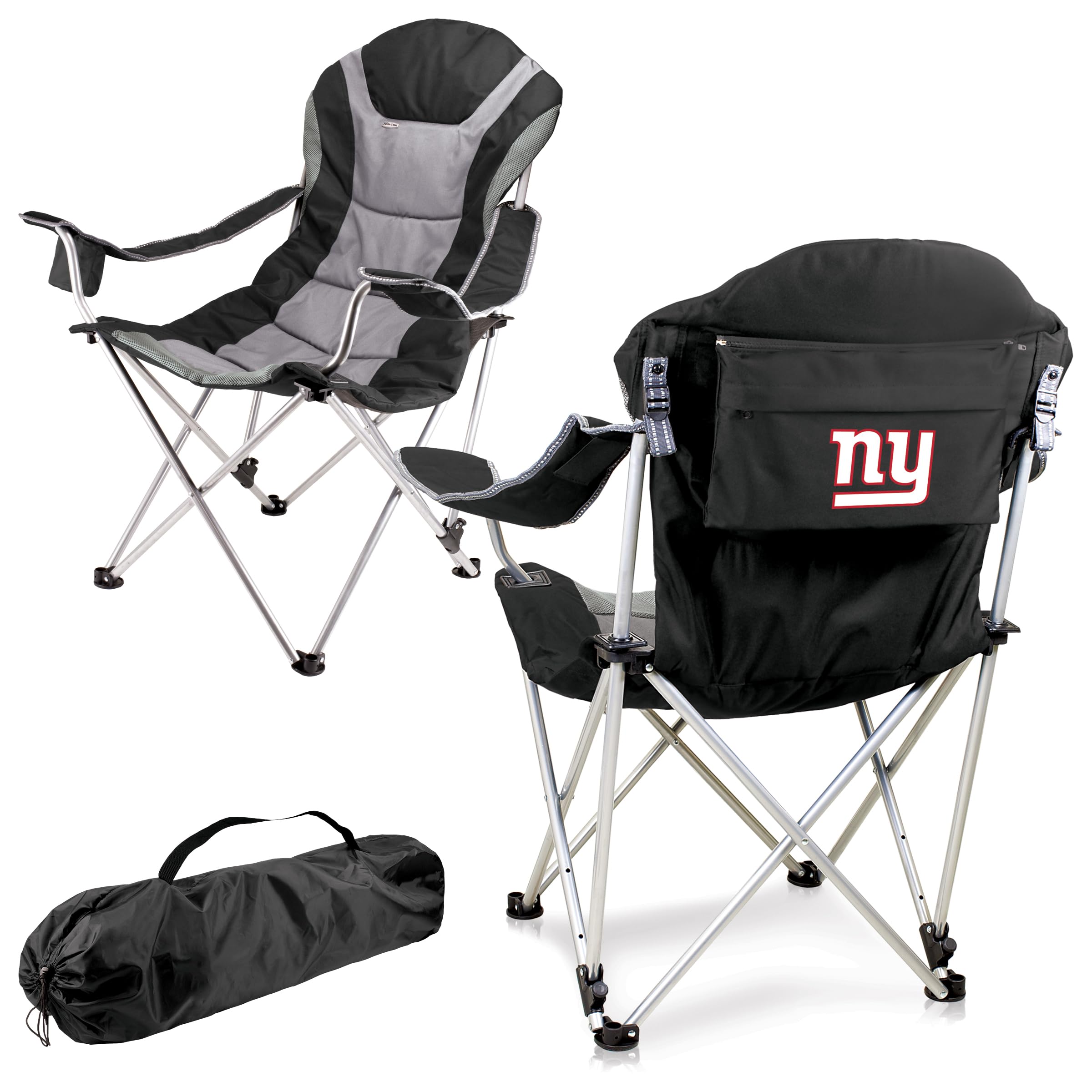 Picnic TIME NFL Unisex-Adult NFL Reclining Camp Chair, Beach Chair for Adults, Sports Chair with Carry Bag