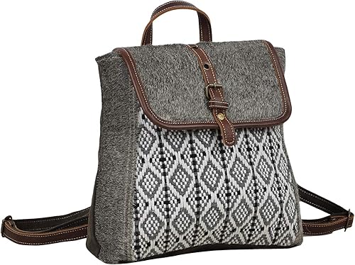 Miniatura 6 de Myra Bag Mochila Stella de Lona y Cuero Vaca Upcycled S-1590