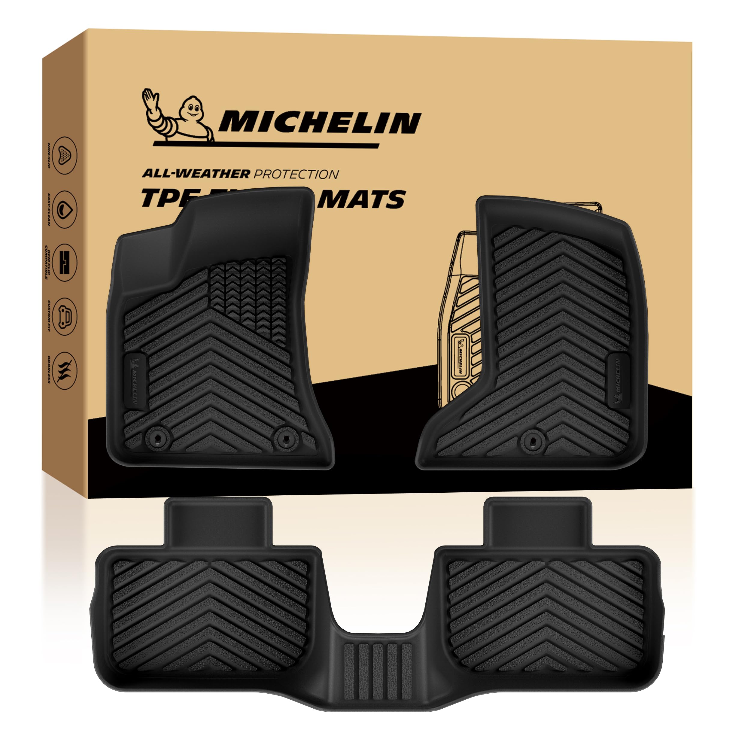 Michelin Vehicle Mats for 2011-2023 Dodge Charger/Chrysler 300 AWD(3 Piece)