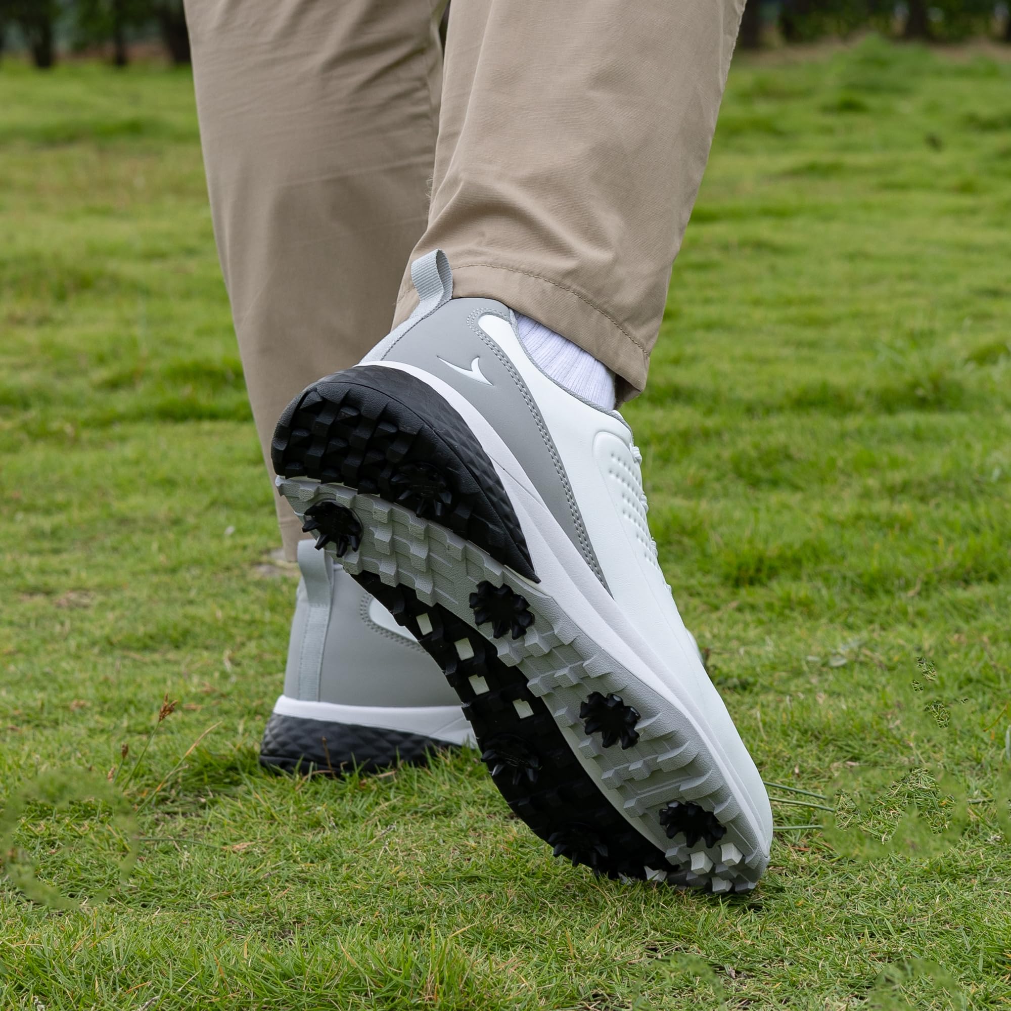 Men's Golf Shoes Spike Wide Waterproof Lightweight Anti Slip Golf Sneakers Walking Footwears