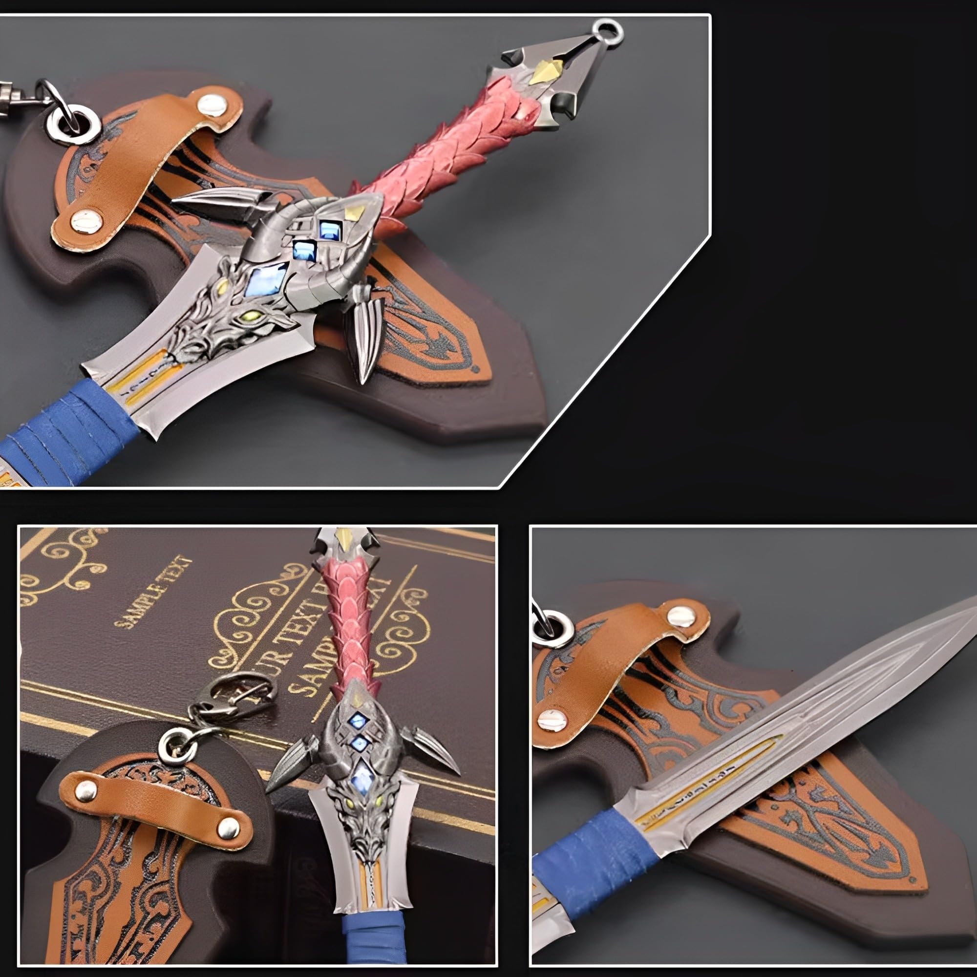 Figurine Anime, Modelli in Miniatura di Personaggi Giochi Fantasy con Supporti, Ashbringer, Frostmourne, Gorehowl