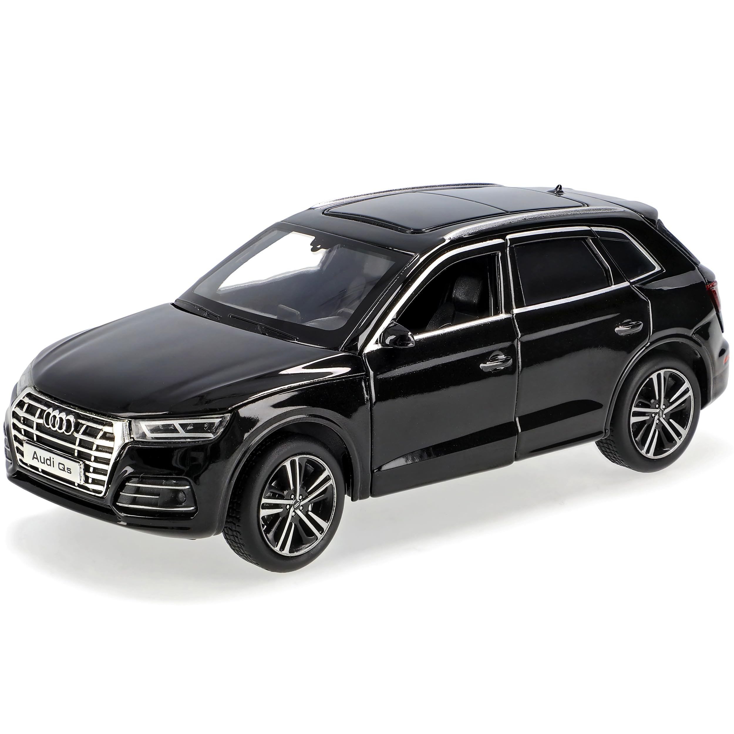 A*U*D*I Q5 II SUV Schwarz 2. Generation Ab 2016 mit Licht und Sound 1/32 Modell Auto mit oder ohne individiuellem Wunschkennzeichen