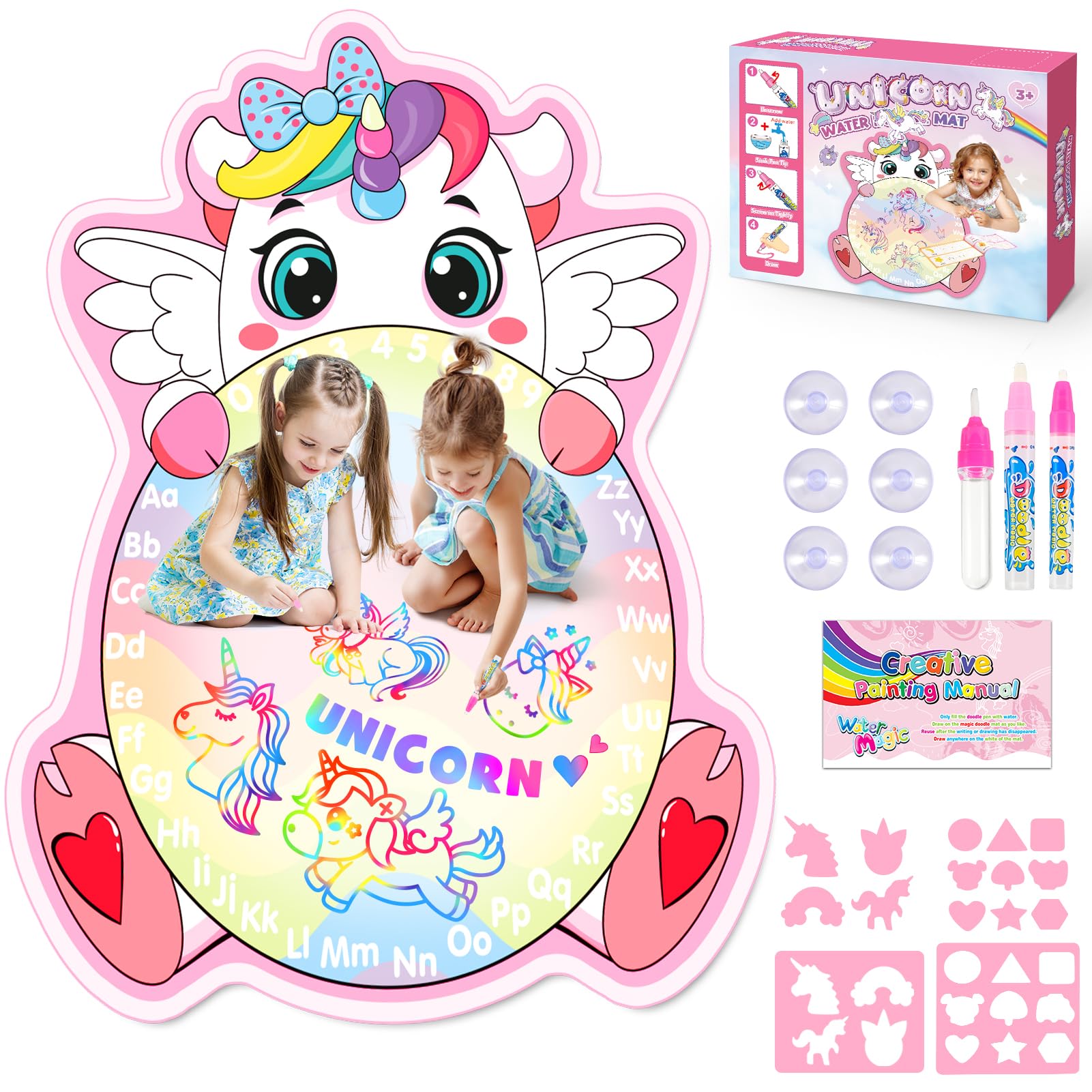 Unicorn Gifts for Girls: Water Drawing Mat for 2-5 Year Olds