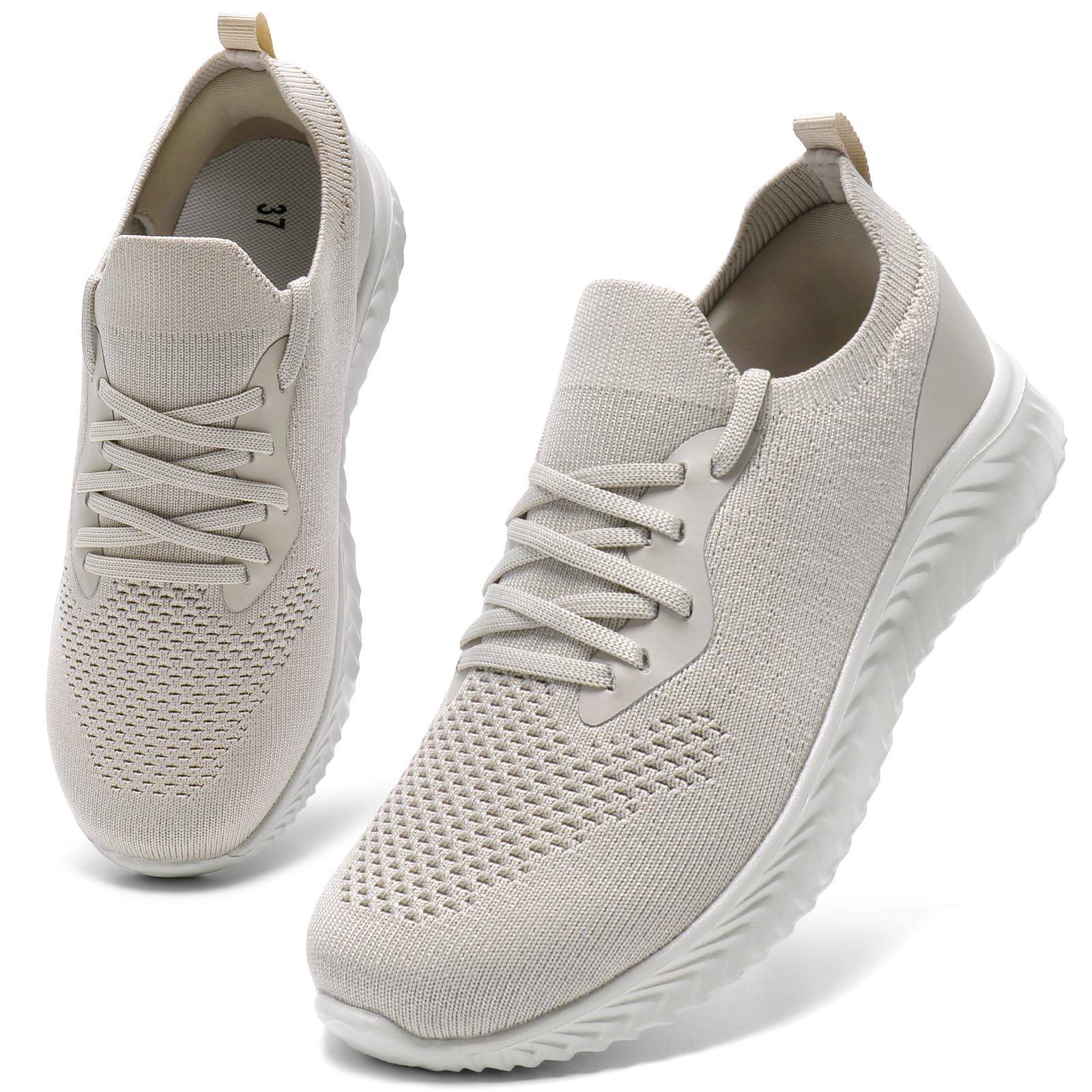 HKR Scarpe da basket da donna comode da corsa marcia sport casual fitness sneakers, grigio, 42 EU