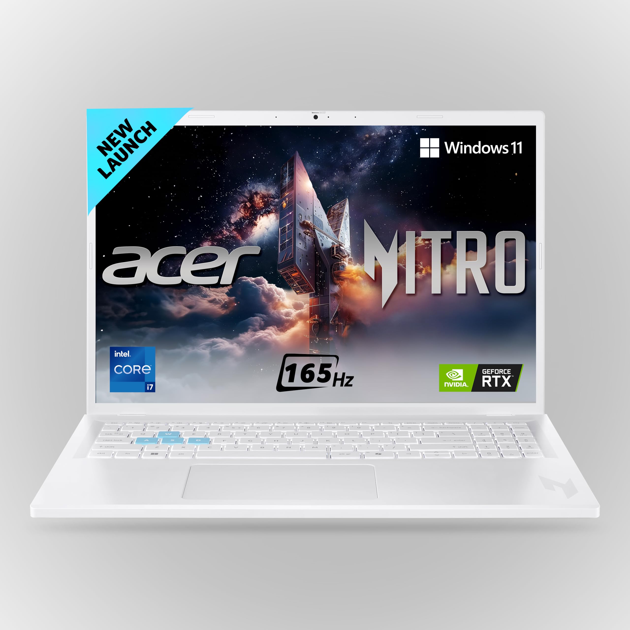Acer Nitro Lite 16,Intel Core i7 13620H Processor,NVIDIA GeForce RTX 4050-6 GB GDDR6, 16GB/ 512 GB, 16.0"/40.64 cm, 165 Hz, Win 11 Home, White, 1.95 kg, NL16-71G, Backlit KB,Gaming Laptop-image-43