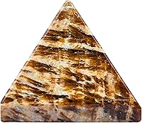 Vista 86 de Cristales curativos de pirámide de labradorita de Amazing Gemstone - Figurina de gran pirámide de 1" de piedra natural para meditación, Reiki