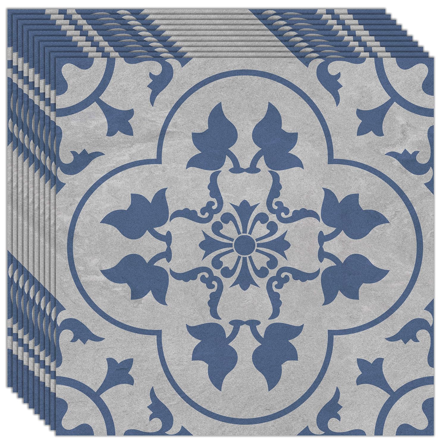 VICCI 24pcs Floor Tile Decals Peel & Stick Backsplash Wall Tile Stickers 7.87"*7.87" Subway Sticker Self-Adhesive for Kitchen Bedroom Bathroom Laundry