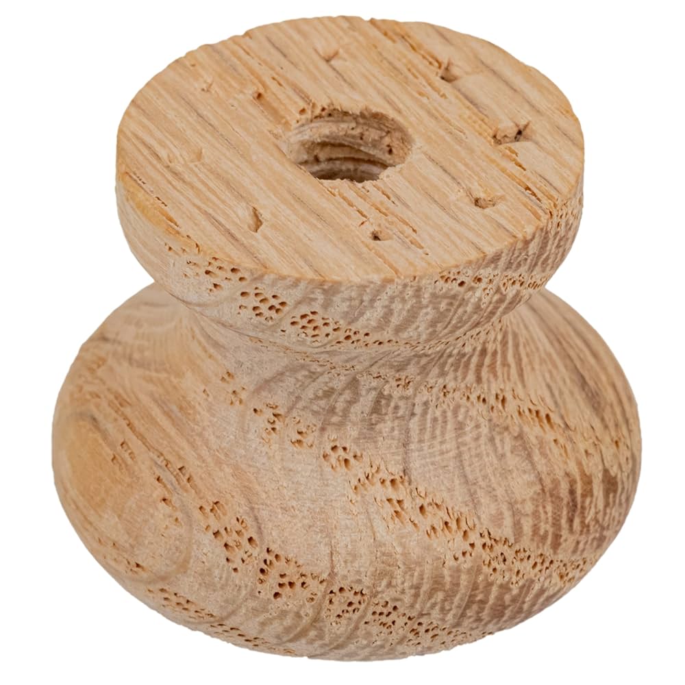 Solid Oak Drawer Knob | Diameter: 1