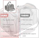 Mr. Pen Pet Carrier, Cat & Dog Carrier, Soft-Sided, Grey, 17.5"L x 11.2"W x 11.5"H, Up to 15lbs, Travel, Breathable, Durable, Lightweight | Portable Travel Carrier for Small Pets, Cats & Small Dogs, Breathable Mesh, Safety Inner Leash
