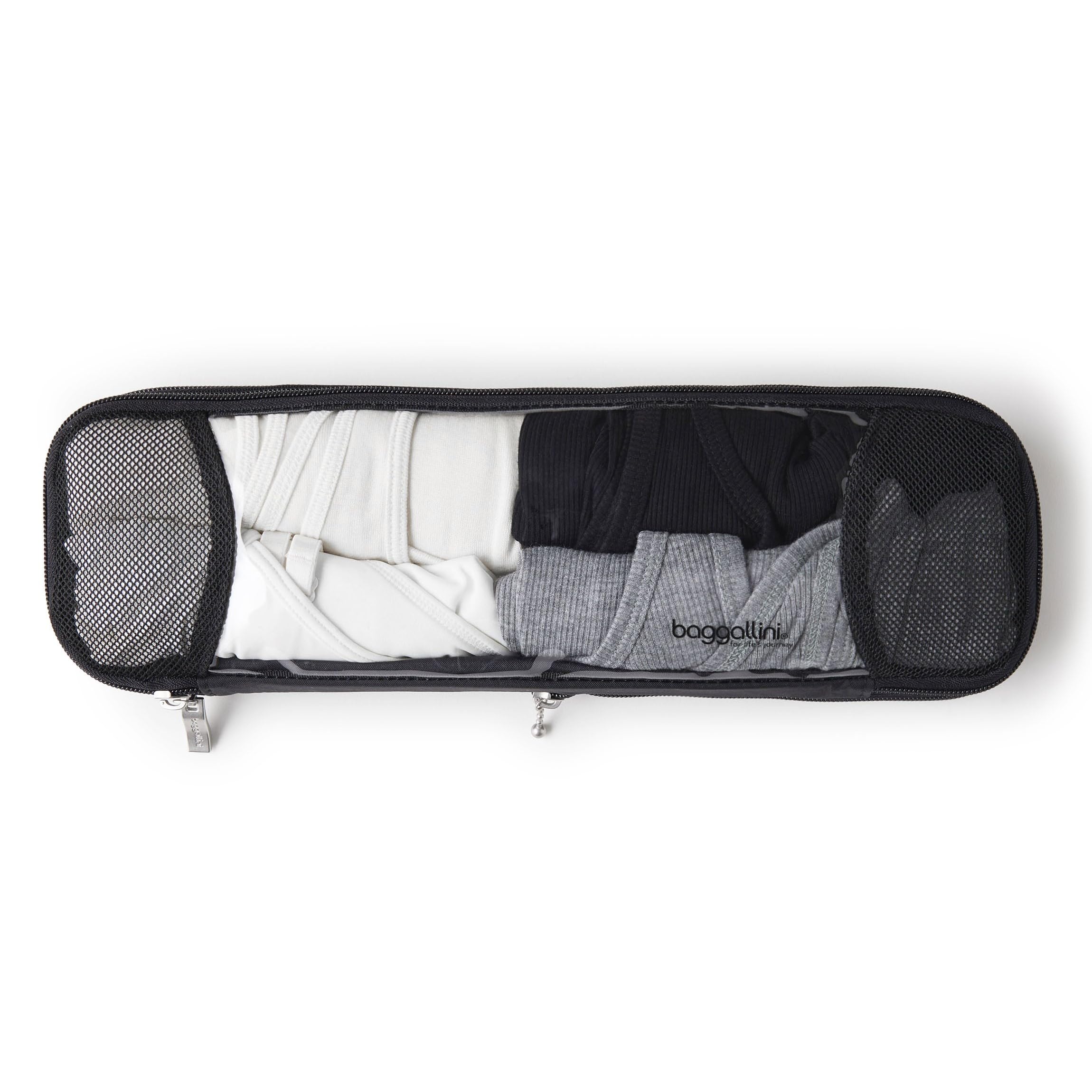 Baggallini Unisex-Adulto (solo bagagli) Cubo di compressione lungo, Nero (Nero) - LGC501
