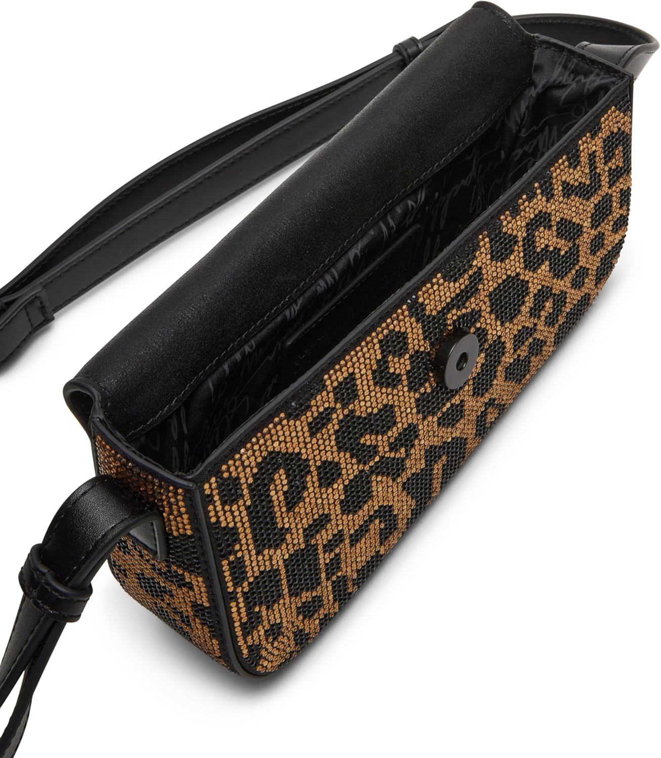 Steve Madden Carie-R Rhinestone Asymmetrical Flap Shoulder Bag