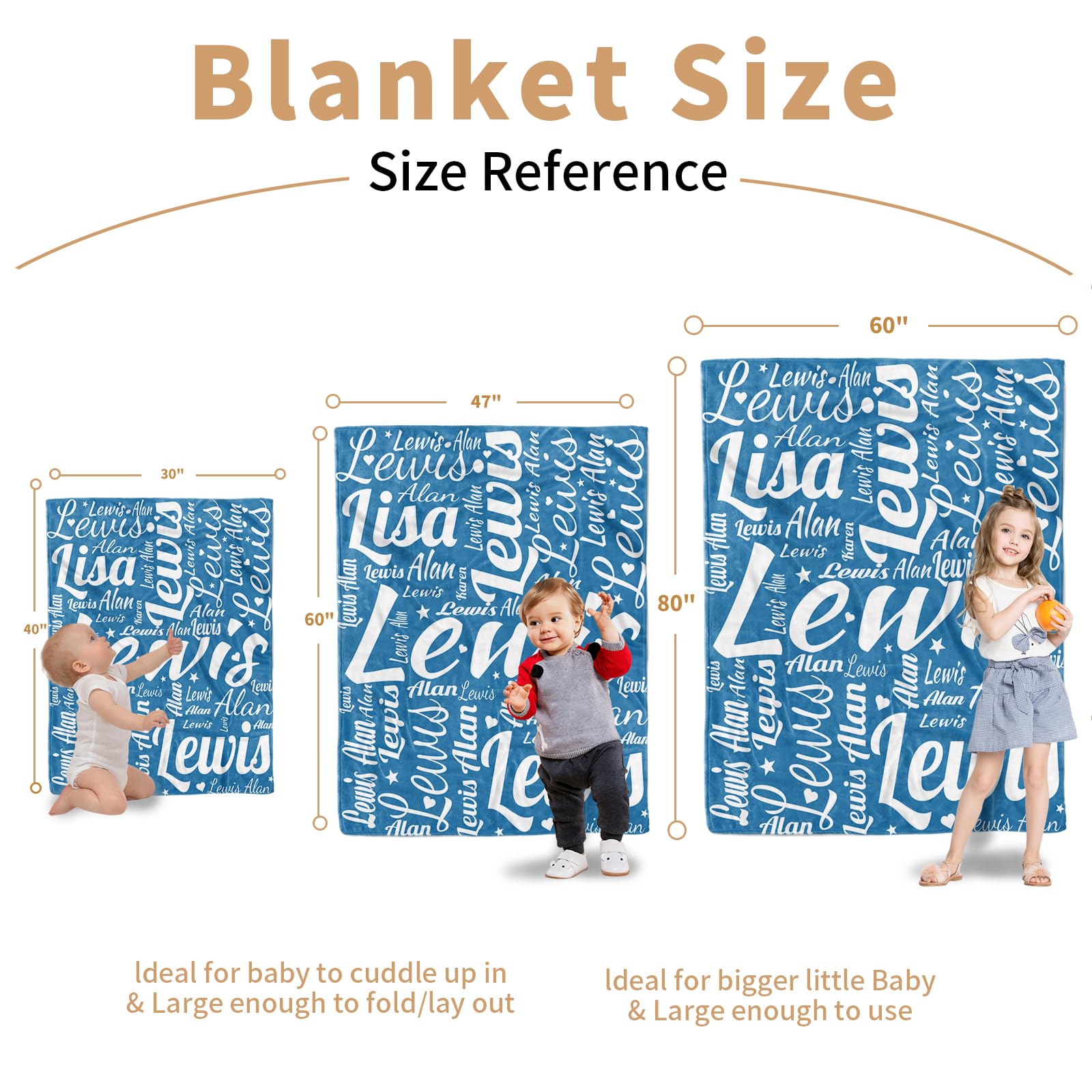 Personalized Baby Blanket With Name - Custom Flannel Blanket For Boys & Girls, Gift For Birthday Or Christmas - View #9
