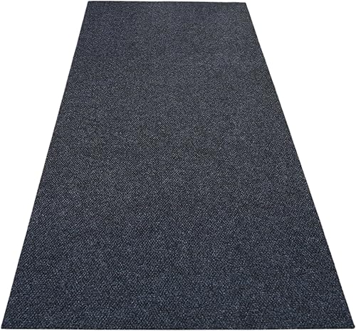 Miniatura 10 de iCustomRug Alfombra Corredor de Pasillo 3x9 pies Negro, InteriorExterior, Respaldo de Goma Antideslizante, Alfombra de Perfil Bajo para Todo Clima,