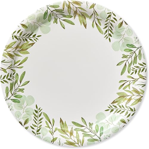 American Greetings Wedding or Bridal Shower Party Supplies, Dinner Plates (36-Count)