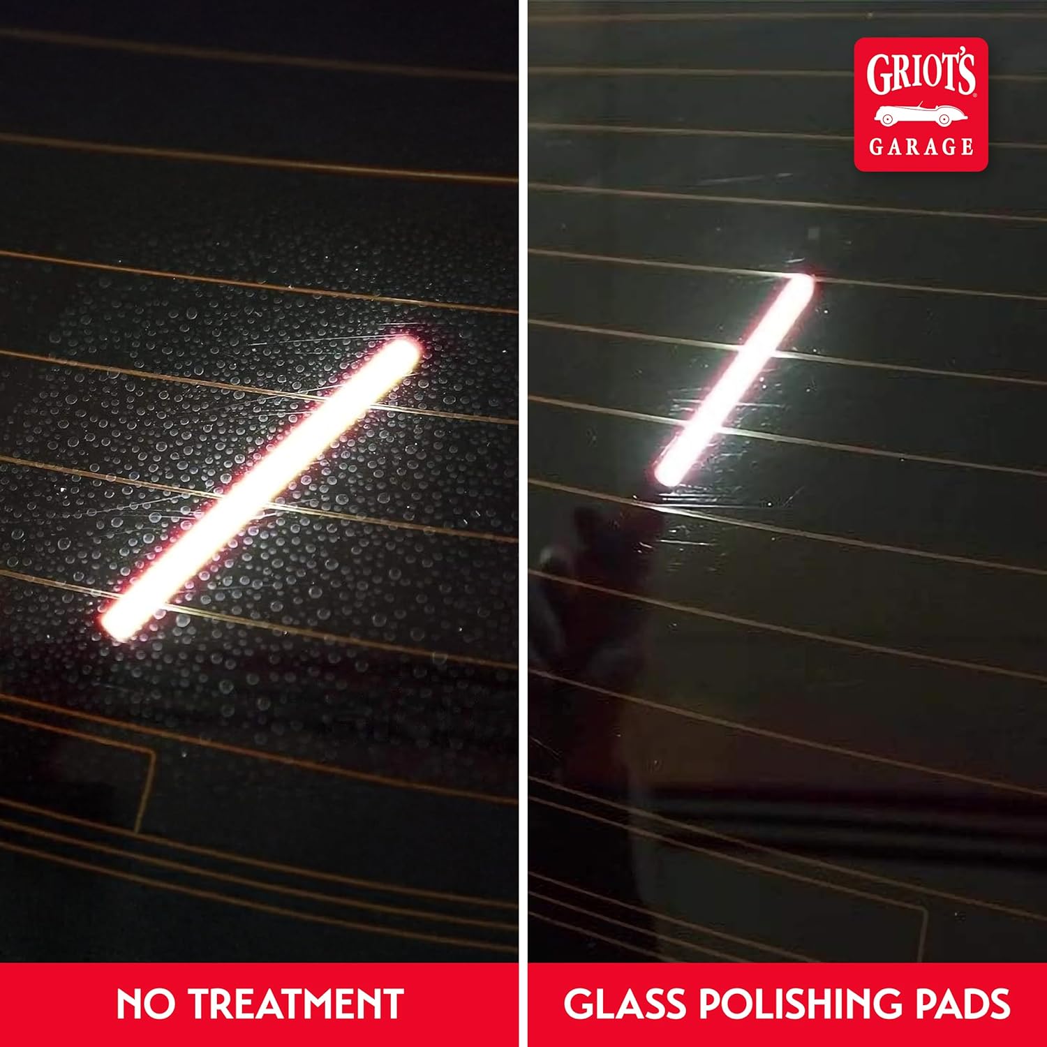 Griot's Garage 3” Glass Polishing Pads, Buffing Discs for Car Windows, Windshields, Shower Doors, and More, 10665, Set of 3