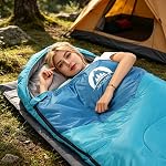 SWTMERRY- Sleeping Bag 3 Seasons (Summer, Spring, Fall) Warm & Cold Weather - Lightweight,Waterproof Indoor & Outdoor Use for Kids, Teens & Adults for Hiking, Backpacking and Camping