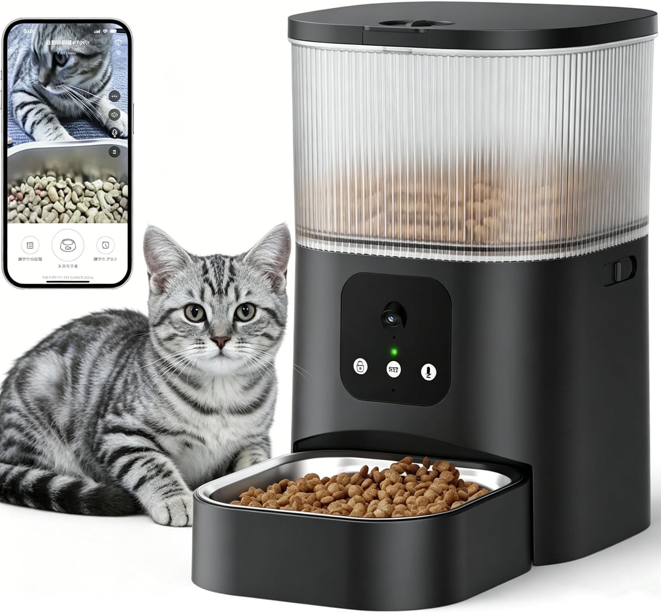 自動給餌器 猫 犬 自動餌やり機 タイマー機能 ペット給餌機 音声録音 スマホ Amazon | 自動給餌器 猫 犬 ペット給餌機 ペット餌やり機 タイマー機能