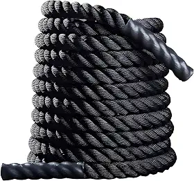 Corda Naval 10m X 10 Kg, Treinamento de Força, Pegada Emborrachada, Uso Profissional