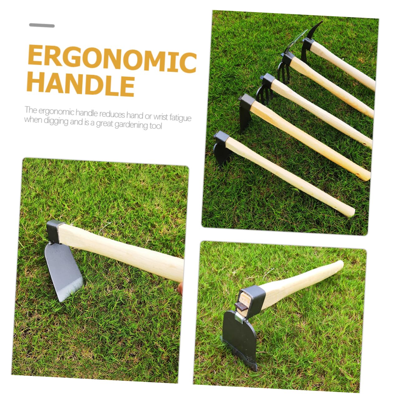 Sosoport De Jardín Mango De Madera Herramienta Manual Para Huertos y Para Deshierbe y Plantación