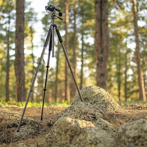 Miniatura 5 de Mutnt Gear - Trípode de viaje de fibra óptica de carbono, binoculares, sistema de alcance con estuche
