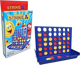 Strike 4 Game, Classic Dis Dropping Game, Board Game for Families, Educational Toy, Family Fun Activity Toy, Strike 4 for Kids,Adults,Boys,Girls,Childrens (2 Players).