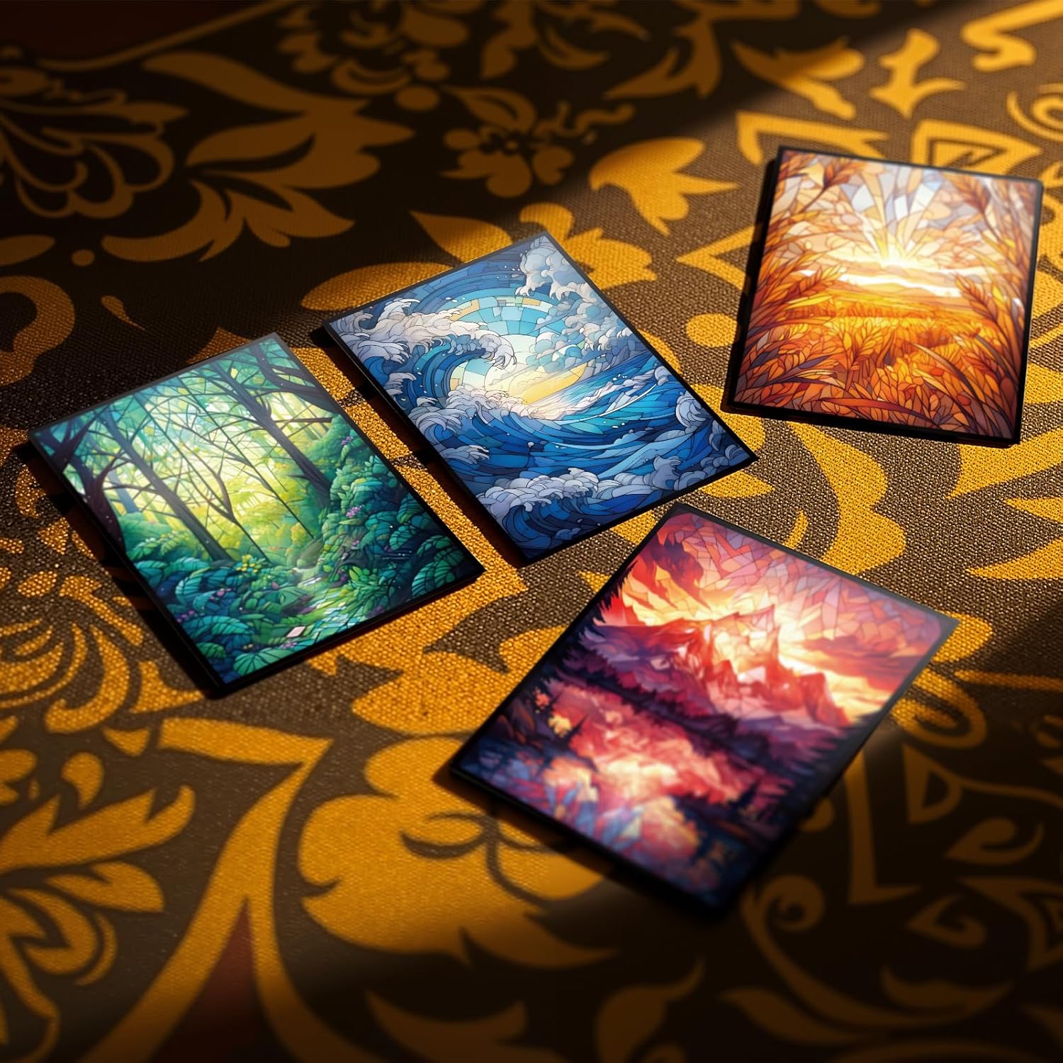 MTG Card Sleeves - Island - Ultra Clear Front & Matte Finish Back, 100 Count Standard Size Matte Art Sleeve for Magic The Gathering