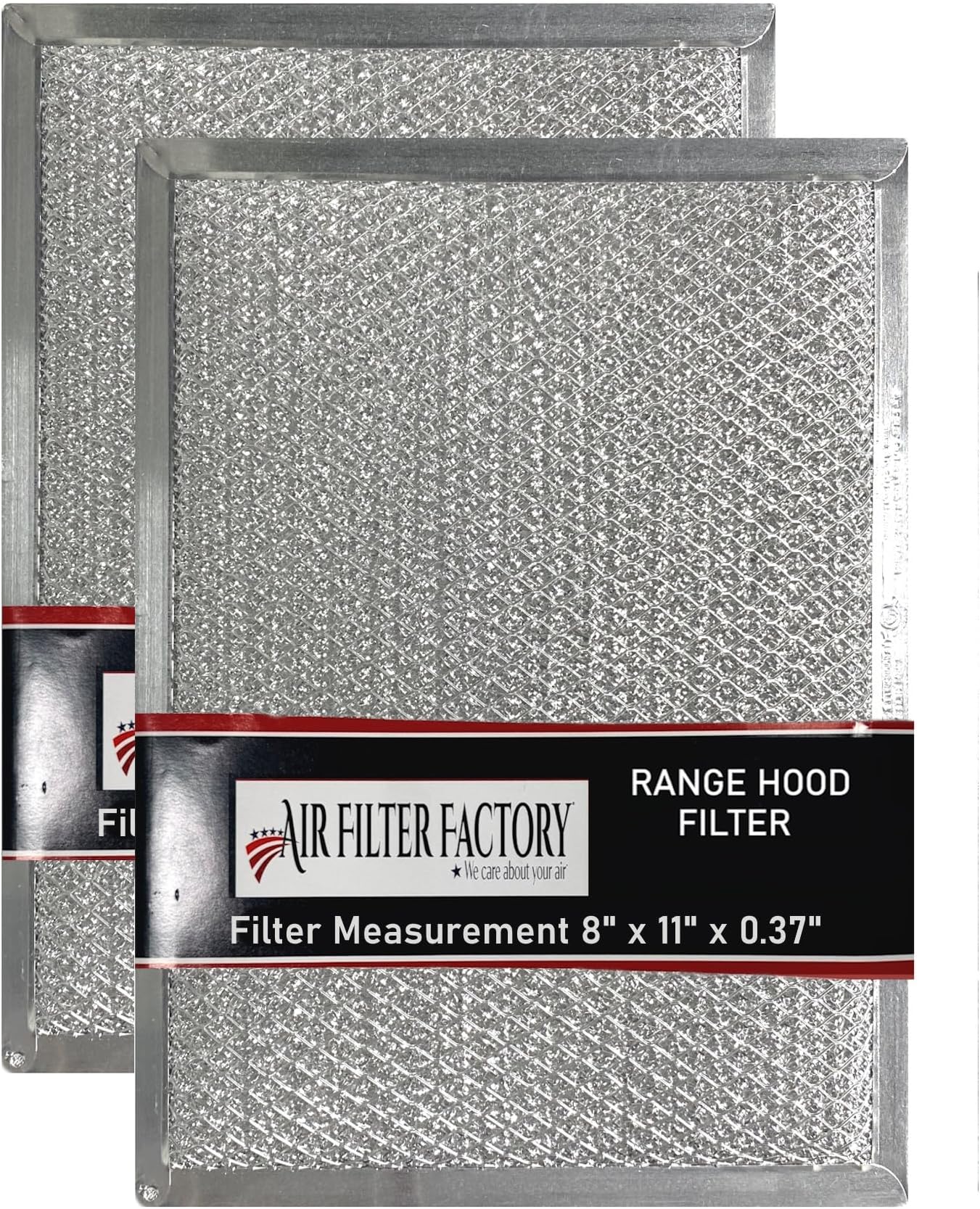8 x 11 x 0.37 Inches Range Hood Filter Aluminum Mesh Grease Vent Hood 2-Pack