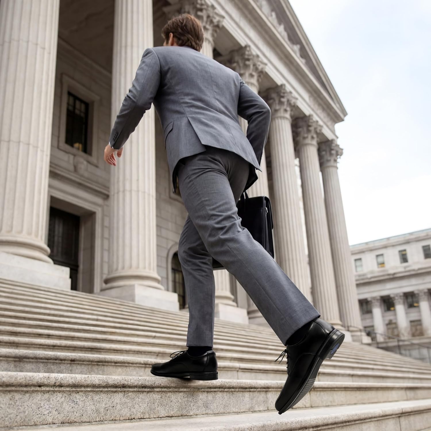 Bruno Marc Men's Classic Leather Dress Shoes Comfort Oxfords Business Formal Lace Up Shoes - Image 2