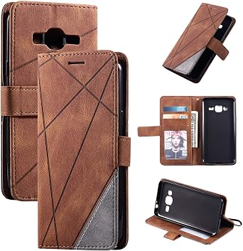 Case for Samsung Galaxy J7 2016 Leather Case ,Case for Samsung SM-J710FZ J710FN/DD Galaxy On8 / SM-J710F/DS Galaxy J7 2016 / SM-J710MN/DS SM-J710FN/DS SM-J710GN/DS Case Flip Pu Leather Cover Brown
