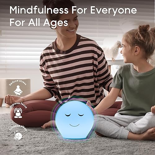 Miniatura 3 de Breathing Pal 'Kyle' guía visual de respiración blanda de atención plena, 3 modos de respiración con luz nocturna, artículos probados para aliviar